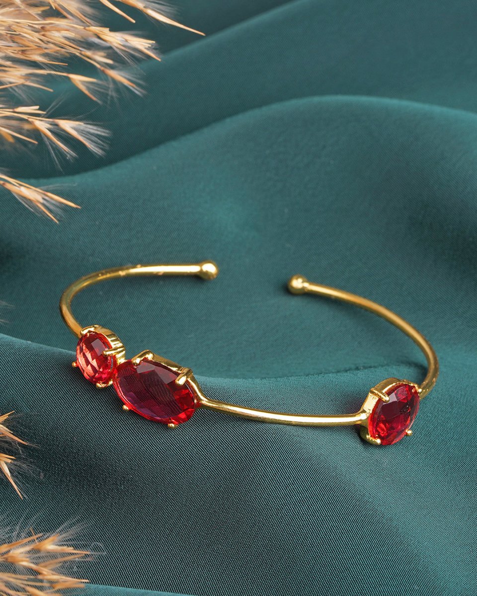 Pink Fuchsia Chalcedony sleek Bracelet - Jiaarajewellery