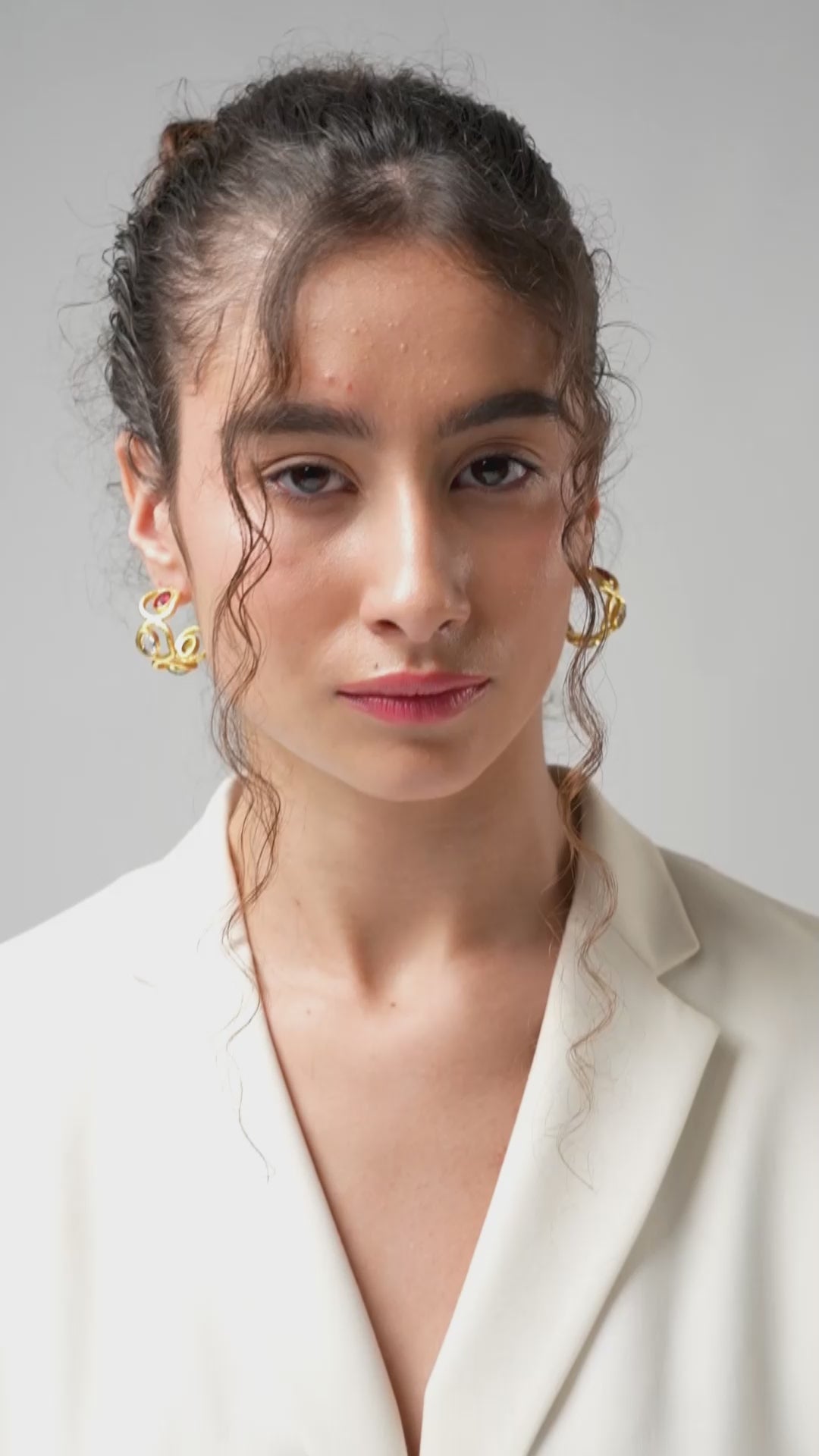 Multicolor Crystal Stone Studded hive Earrings