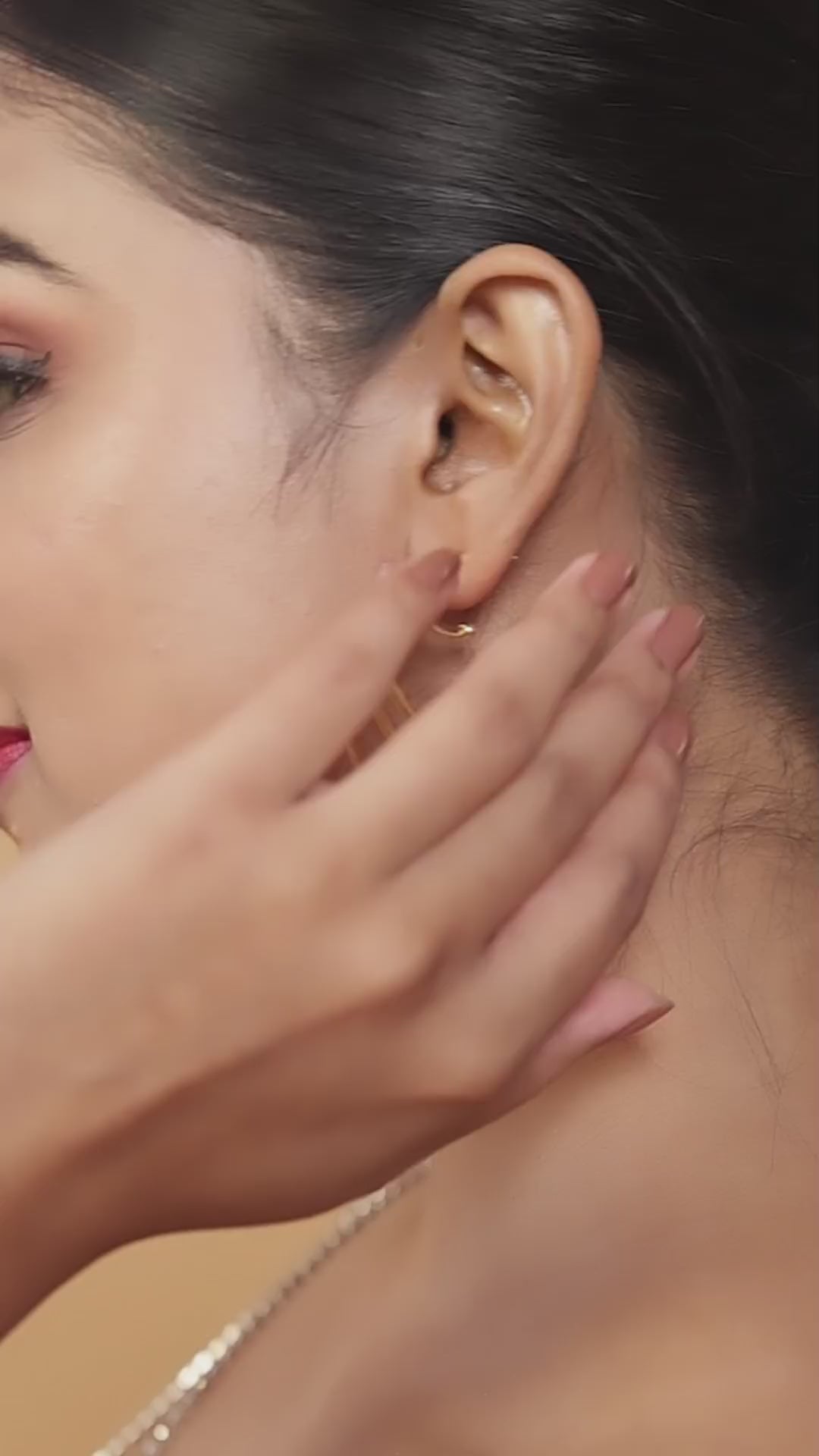 Triple Hoop Wire Brass Earrings