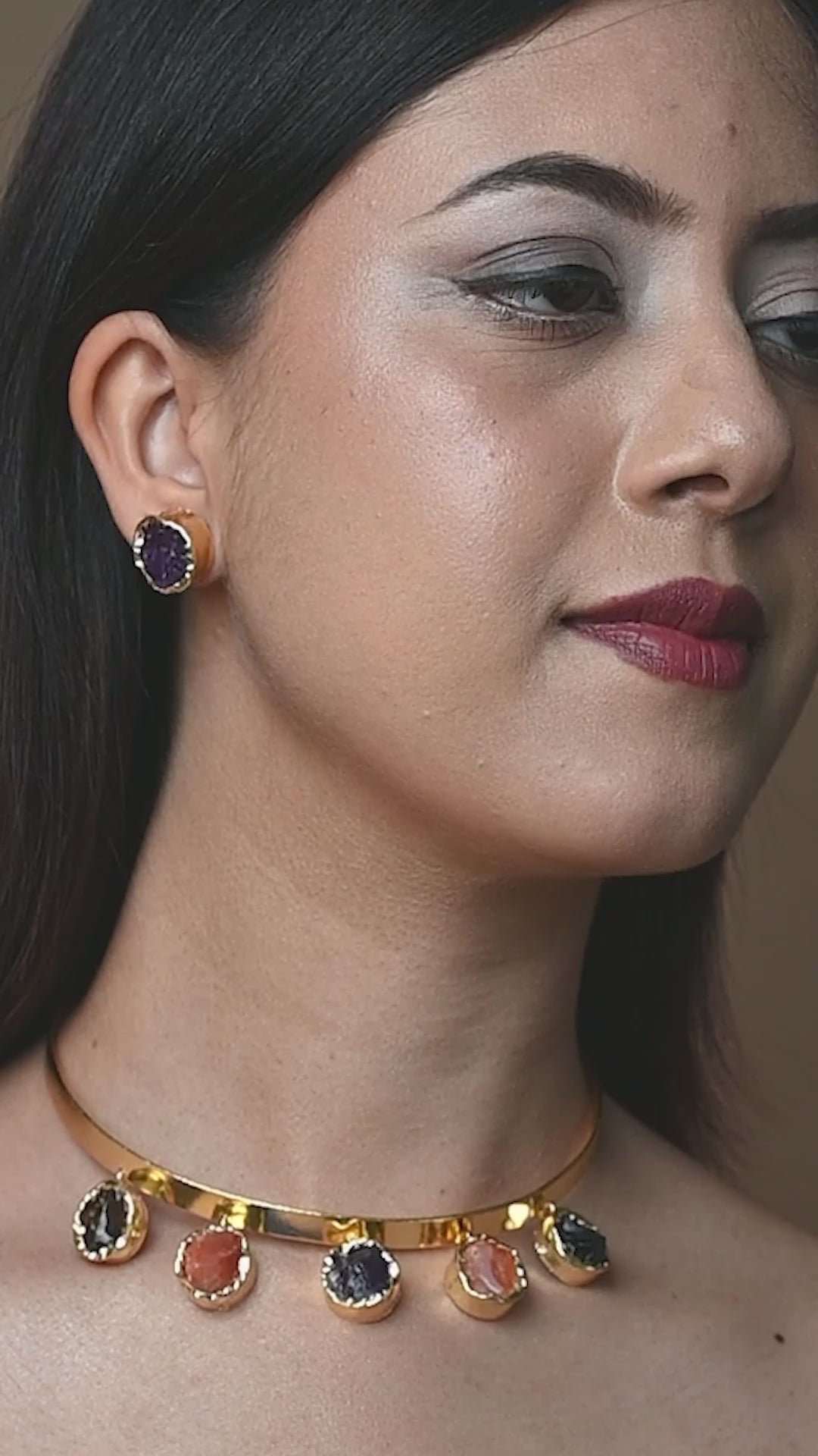 Earthborn Elegance Multicolor Choker Necklace