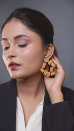 Hammered Vintage style Brass Earrings