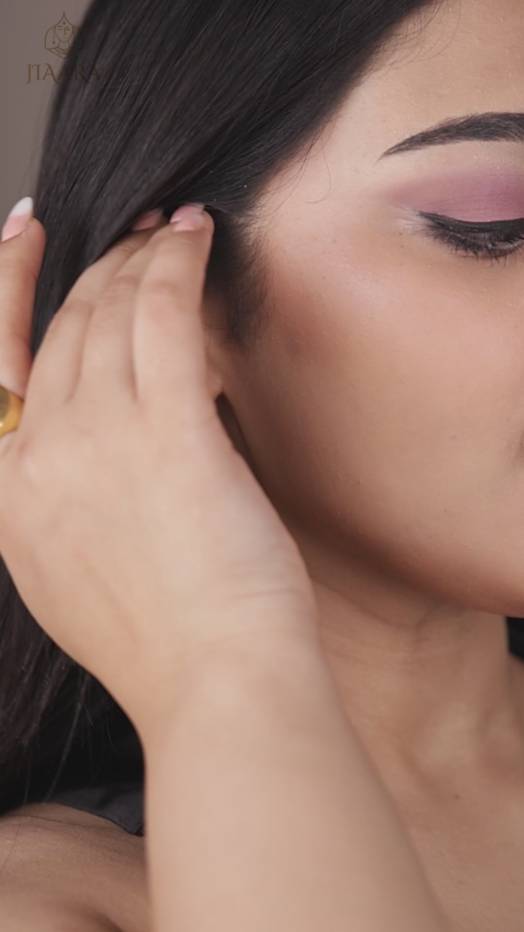 Pearl Studded Pear Earrings