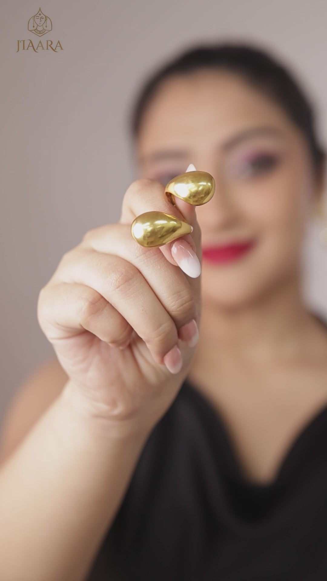Spiral Adjustable Gold Tone Ring