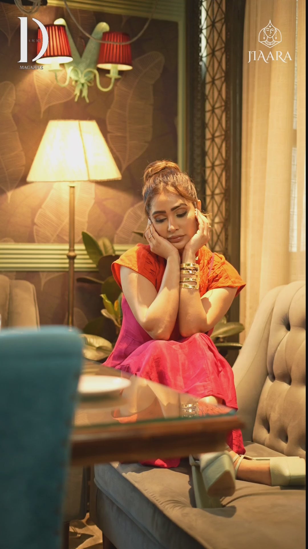 Spiral long shimmery handcuff bracelet