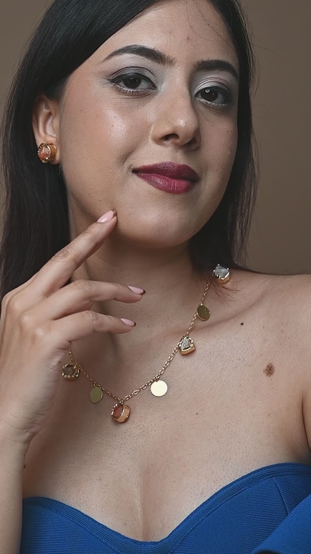 Ocean's Tears Minimal stone Necklace