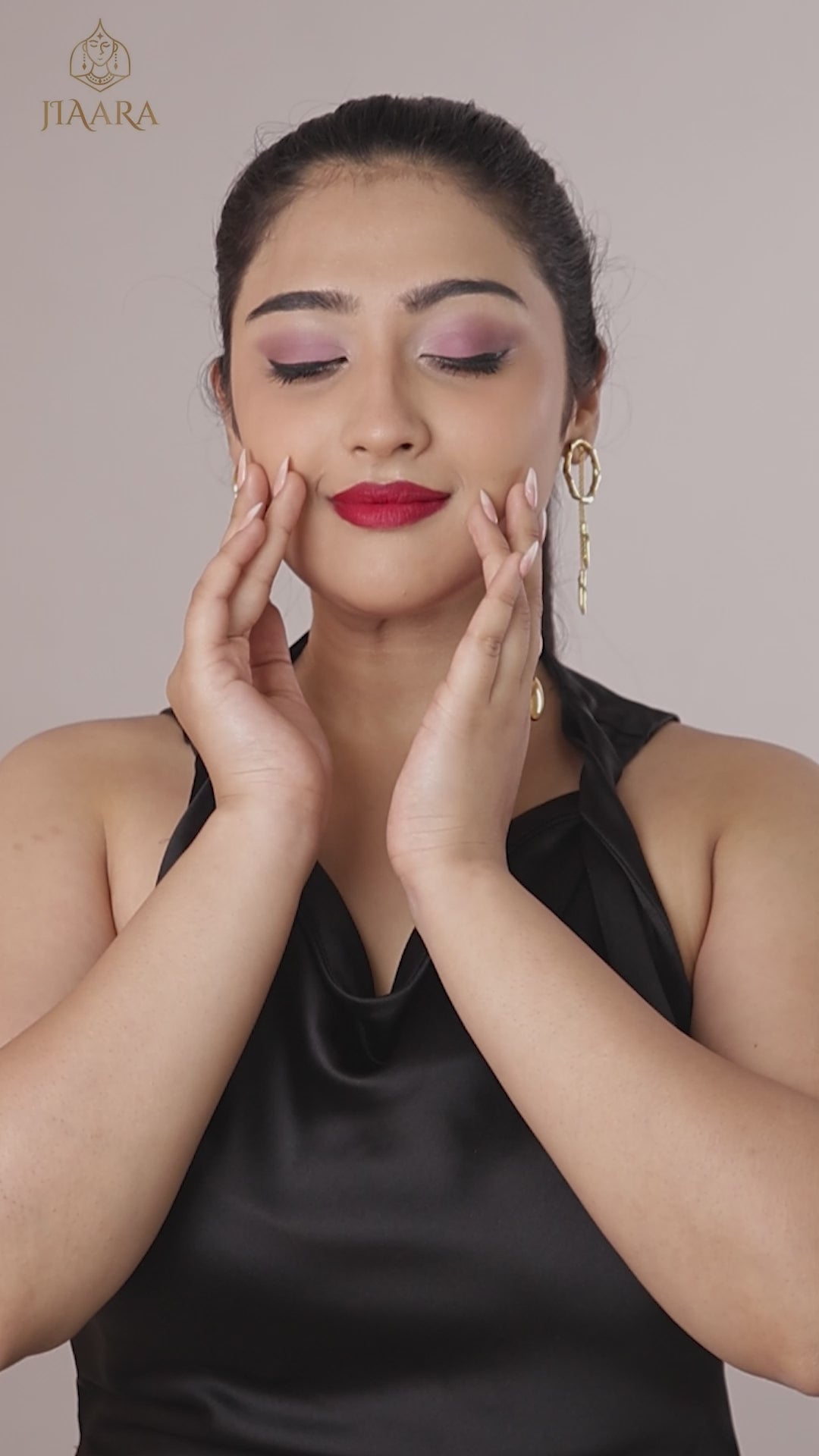 Minimal Dual Tassel Circle Earrings