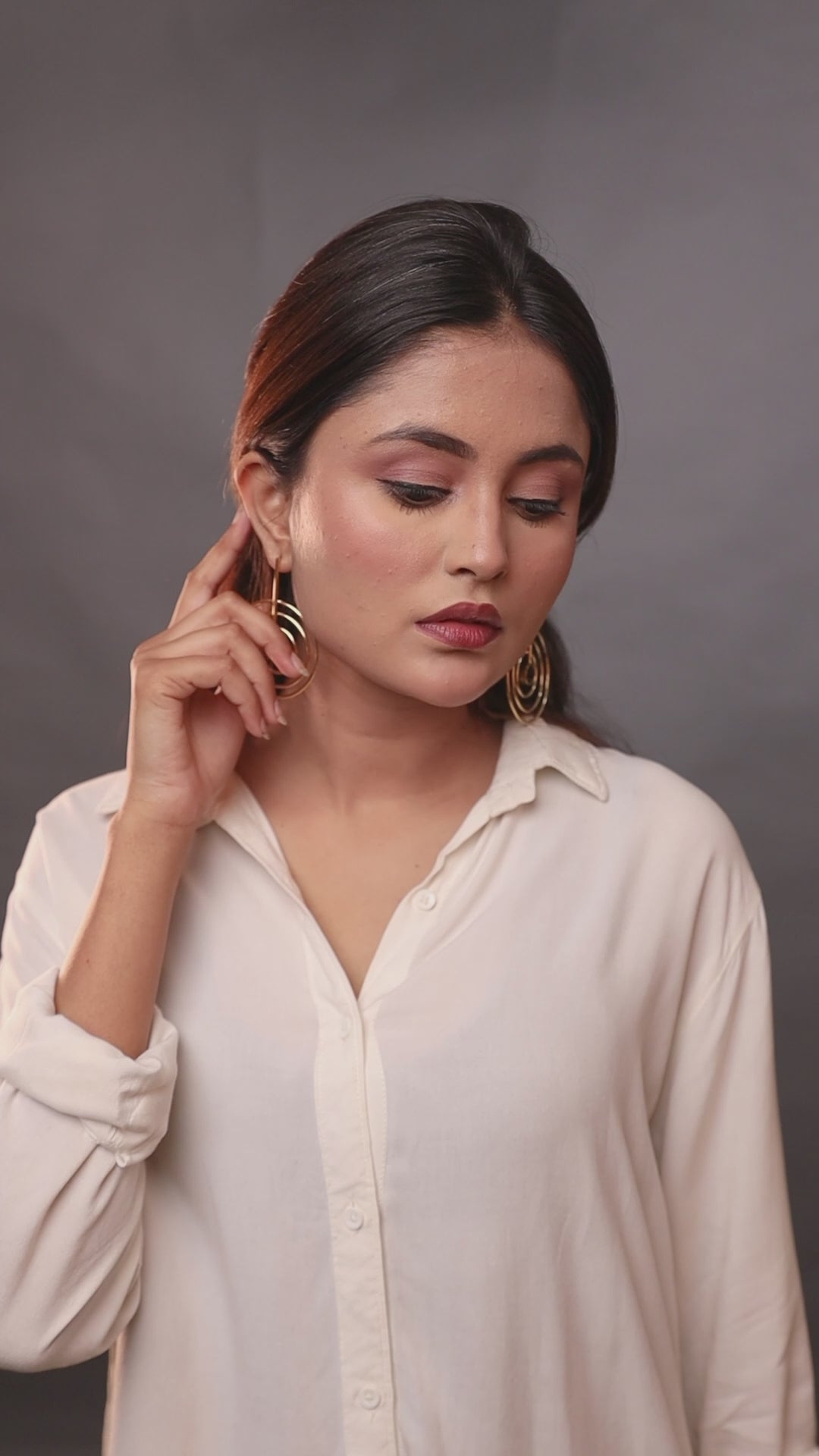 SunStone Spiral Wire Earrings-B