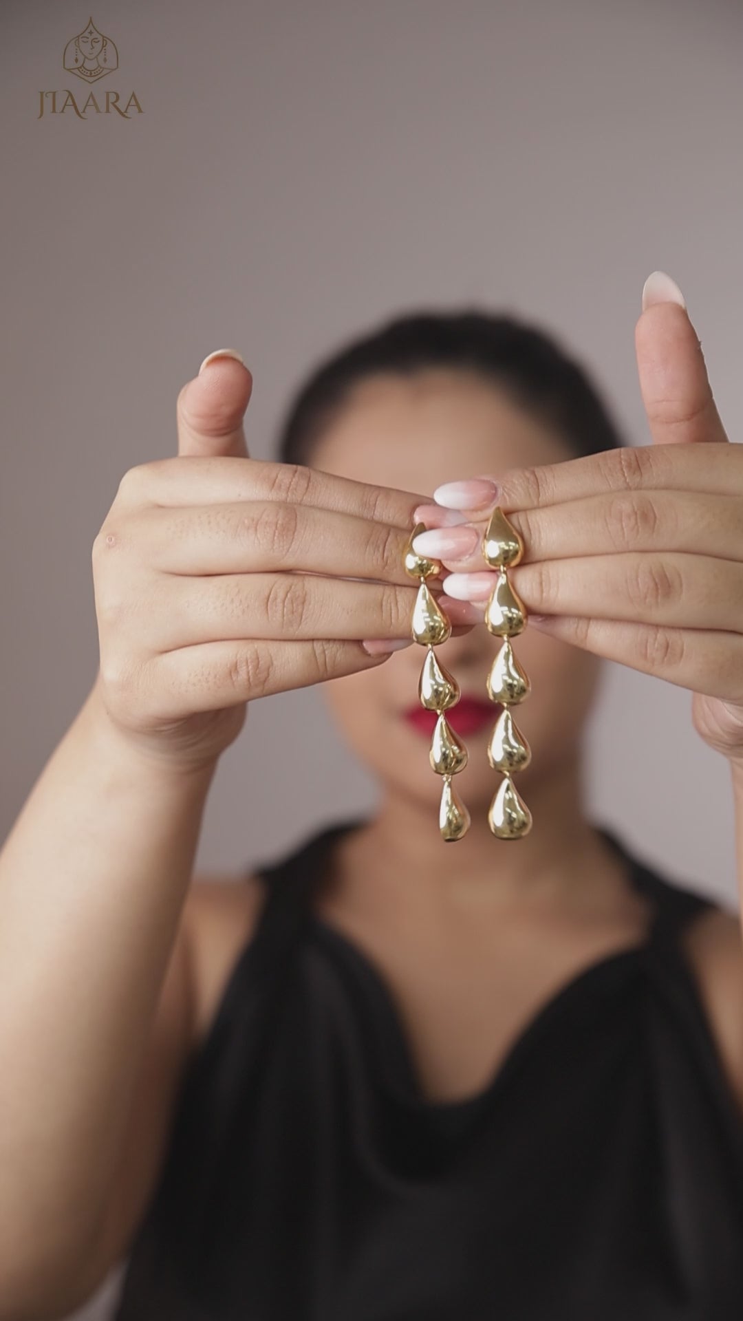 5 Golden Droplets Earrings