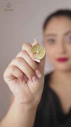 Textured Lotus Leaf Ring