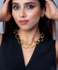 Radiant Brass Chainlink Necklace