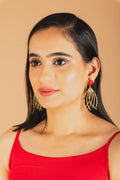 Square Stone waterfall Geometric Earrings - R - Jiaarajewellery