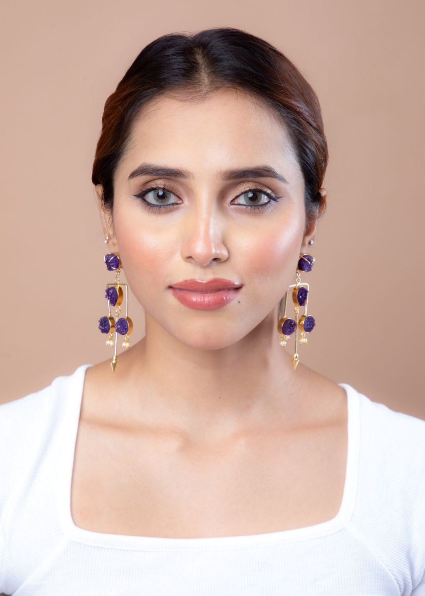 Stellar Chimes Stone Earrings - Jiaarajewellery