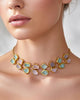 Stone Symphony double layer Necklace- Green