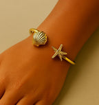 Sun - Kissed Brass Cuff Bracelet - Jiaarajewellery