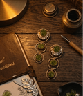 Tri Stone drop loop Earrings-Olive - Jiaarajewellery