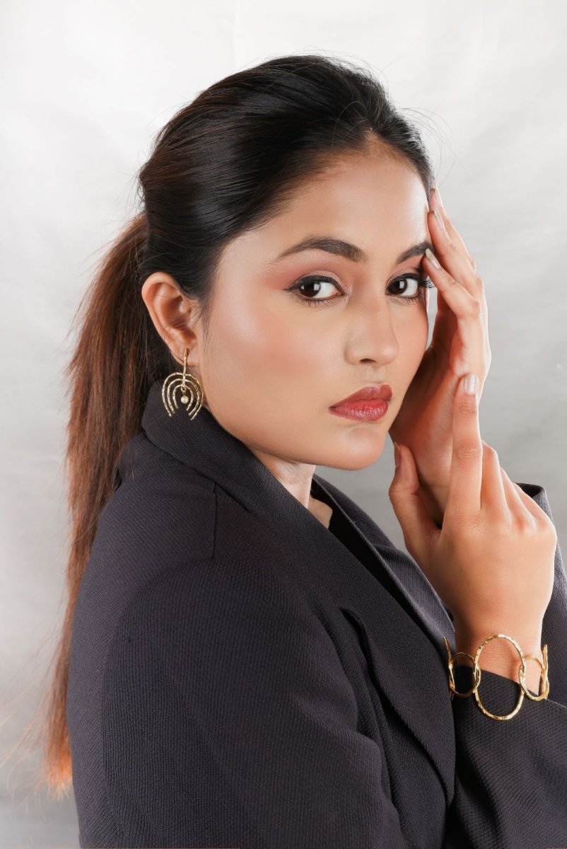 Trident Pearl Drop Dangler Earrings - Jiaarajewellery