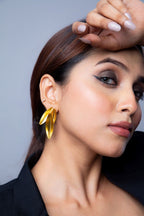 Triple leaves Stud Earrings - Jiaarajewellery