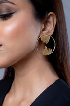 Up - down Hills Circle Earrings - Jiaarajewellery