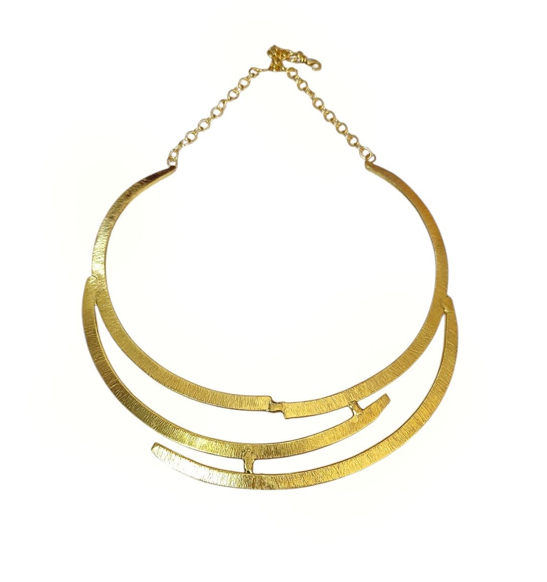 Vintage Brass Glow Necklace - Jiaarajewellery