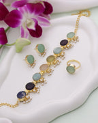 Whispering Stones Multicolor Choker Set - Jiaarajewellery