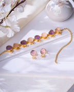 Whispering Stones Multicolor Choker Set - Pastel - Jiaarajewellery